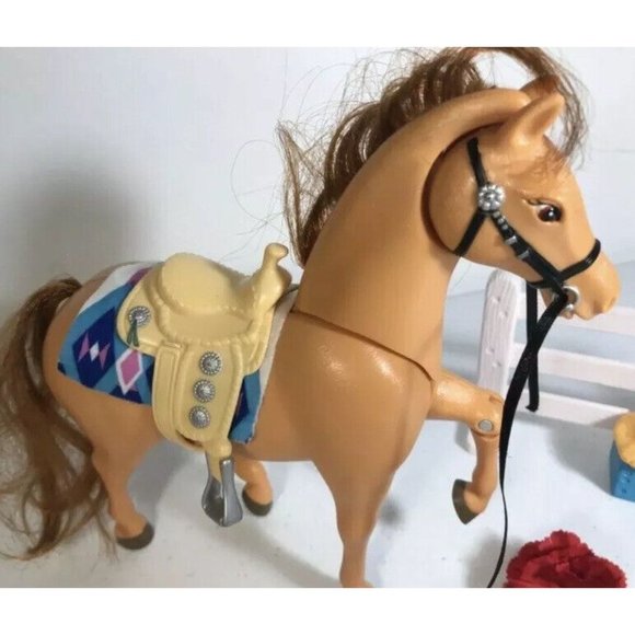 HORSE FISHER PRICE 8" Brown Mane Tail & Accessories Toy Sound Effects Lot 8 - Picture 7 of 10